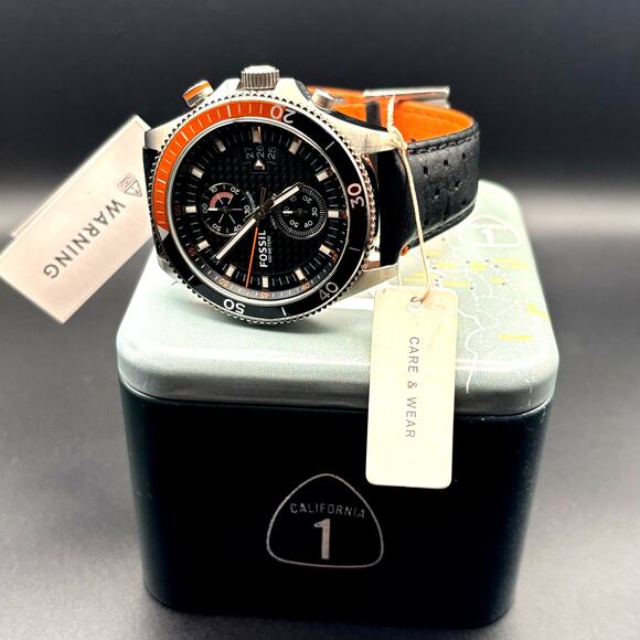 Fossil Wakefield Chronograph CH2953 Mens Stainless Steel Watch Black Dial 44mm - Picture 17 of 17